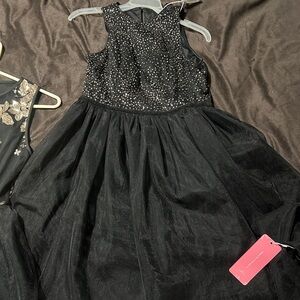 Black Halter Fit and Flare Prom Dress